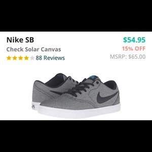 Men's Nike SB Check Solarsoft Canvas Skateboarding